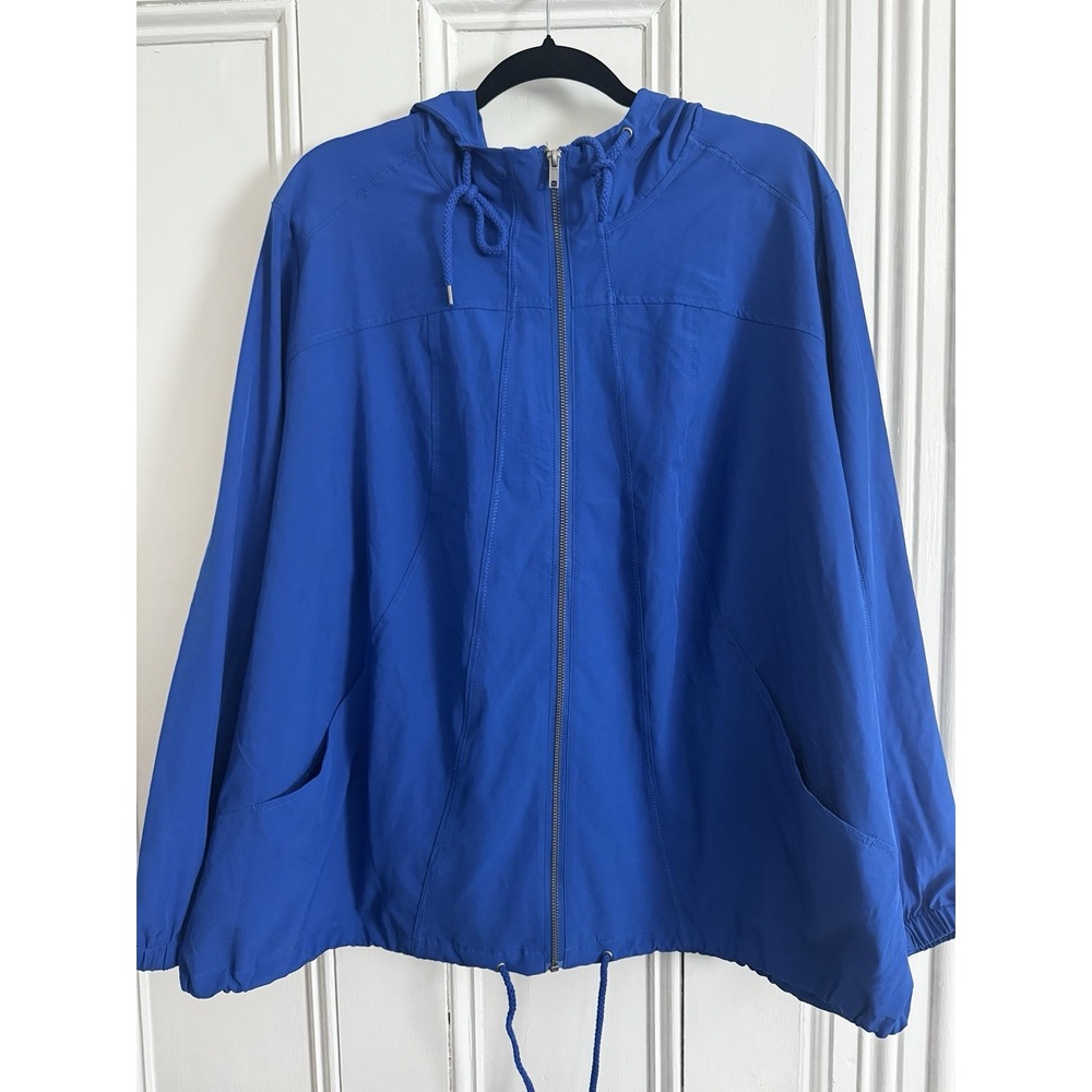 Woman‎ Within Women's Blue Jacket Hooded Size 1x 22/24 Full Zip